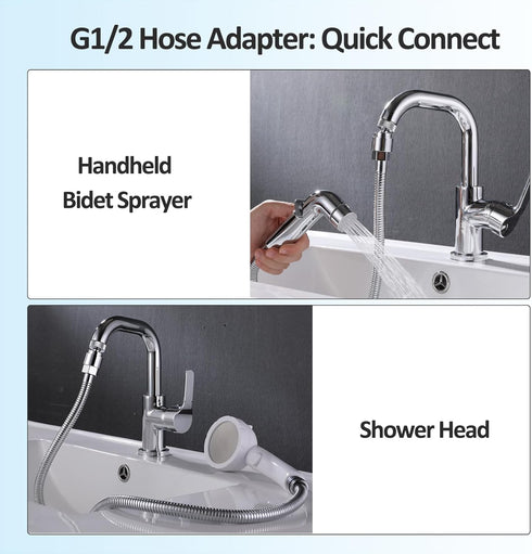 Faucet Aerator for Sink Faucet Adapter, 360 Swivel Faucet to Hose Adapter