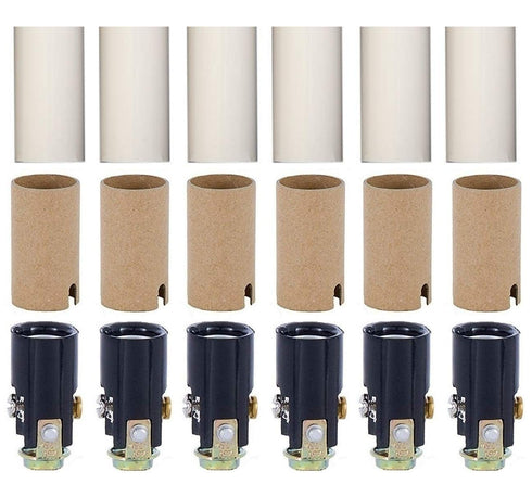 Creative Hobbies Chandelier Lighting Fixture Socket Kit Candelabra E-12 Sockets with Cardboard