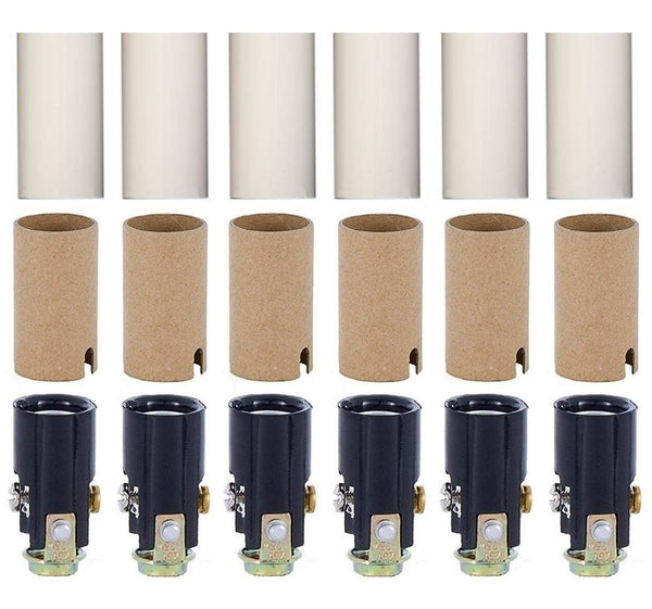 Creative Hobbies Chandelier Lighting Fixture Socket Kit Candelabra E-12 Sockets with Cardboard