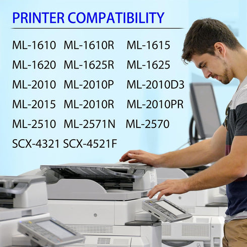 Toner Cartridge Replacement Compatible for Samsung ML2010 ML1610, Use with ML-2510 Series Printers (Black, 1-Pack)