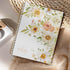 Floral Bouquet Spiral Notebook, 8.5" x 11" Journal, 120 College Ruled Pages, Durable Gloss Laminated Softcover, Gold