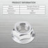 M8 x 1.25mm Serrated Flange Hex Lock Nuts, 20pcs Hexagon Flange Nuts, 304 Stainless Steel, Full Thread, DIN6923 Standard
