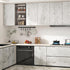 Matte Beige/Silver Marble Contact Paper, Textured Beige Granite Peel and Stick Wallpaper for Waterproof Kitchen Table