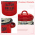 Red Enamel Grease Container with Strainer & Spatula - Perfect for Cooking Oil and Bacon