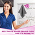 Tudomro 30 Pcs Magnetic Cleaning Cloth Dry Erasers for White Boards, Reusable Microfiber Cloth Eraser (Black, Gray)