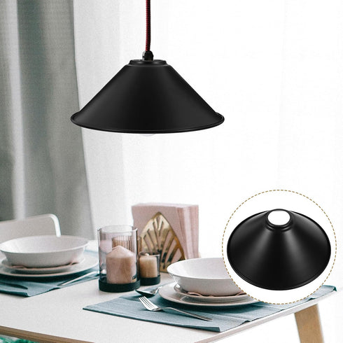 8.46 Inch UPKOCH Industrial Style Metal Lampshade Black Vintage Pendant Light Shade for Hanging Light Fixtures