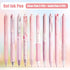 VideMundi 10 Count Set,Cute 0.5mm 10 Count Pastel Gel Ink Pen Note Taking Fine Point Retractable Black Ink Pens