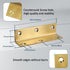 4 Pack 4 Inch 100mm L Bracket, Heavy Duty Corner Brace, Stainless Steel Shelf Bracket Angle Bracket for Shelves, Gold