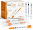 ONE-CARE Syringe 0.3 ml/cc, 31G x 5/16 (8mm), Individually Wrapped, Orange Cap,
