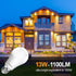 Bulbs, 13W(100W E26 3000K, Bulb Boundary-6 Pack Torkase Outdoor Dusk to Dawn Light Equivalent), Built-in Photocell