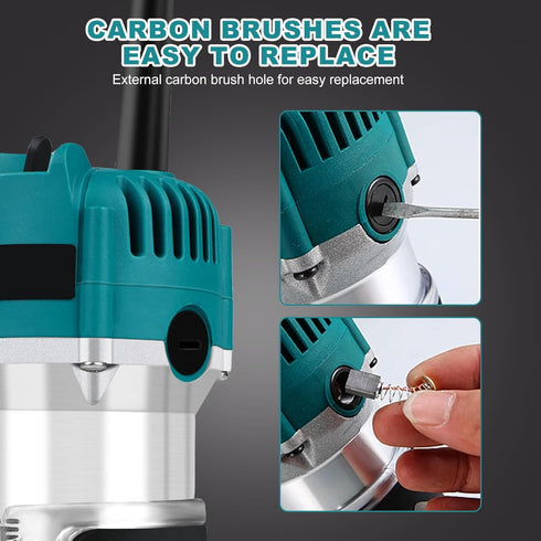 110V 800W Trimmer 30000R/MIN Router Tool, Compact Wood Router Tool for Woodworking, Electric Hand Compact Edge