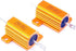 25 Watt 100 Ohm 5% Wirewound Resistor, Electronic Aluminium Shell Resistor, Gold (Pack of 2)