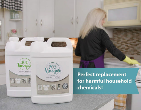 Bluewater Chemgroup 20% 4 4x Professional Grade Concentrated Vinegar | Dilutes to Gallons of Multipurpose Cleaning