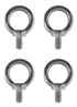 US Stainless 4 Pieces Stainless Steel 316 1/4" Lifting Eye Bolt 1/4" UNC Marine Grade Pitch