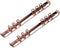 Moterm 2 Pieces 6-Hole Ring Binder Mechanisms Replacement Kit | A5 Size, Rose Gold Color, 19mm