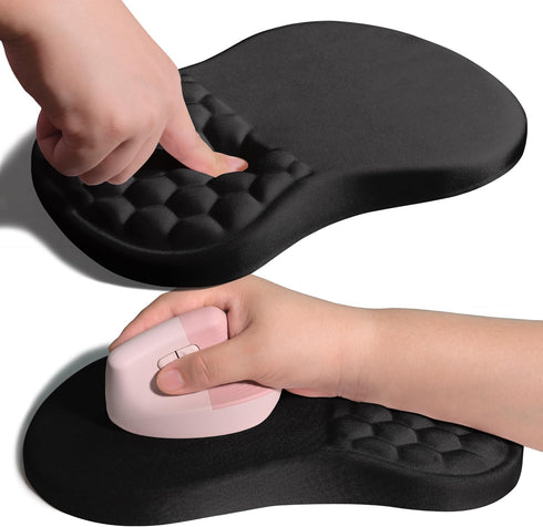 Armanza Ergonomic Joint Wrist Support Mouse Pad with Memory Foam Cushion Massage Bump,