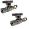 (2Pc) EZ-Fluid Plumbing Straight Angle Stop Valve, 3/8-Inch O.D Female Compression x 3/8-Inch O.D Male Comp.