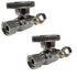 (2Pc) EZ-Fluid Plumbing Straight Angle Stop Valve, 3/8-Inch O.D Female Compression x 3/8-Inch O.D Male Comp.