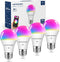 4PCS Smart Light Bulbs, 60W Equivalent, 800LM 9W WiFi A19 E26 Color Changing Bulb, Alexa/Google Assistant Compatible,