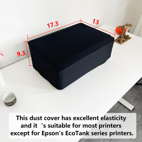 COCOBOW Universal Elastic Waterproof Printer Dust Cover - Minimalist Black Stretch Fabric Protector with Drawstring