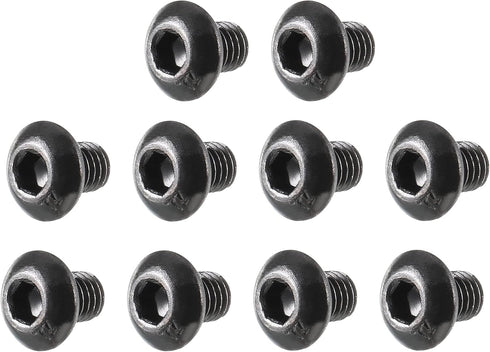 uxcell M3x4mm Thread Button Head Hex Socket Cap Screw Bolt - 100pcs