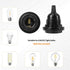 Filltown 15Ft 2 Pack, E26/E27 Plug in Pendant Light Hanging Lights with Plug in Cord, Socket Hanging Lamp Light Cord