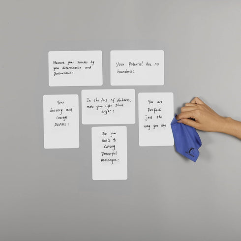 Dry Erase Magnets Set, 12 Pack 6x4" Whiteboard Magnetic Notes Planning Labels for Home, Office and Classroom