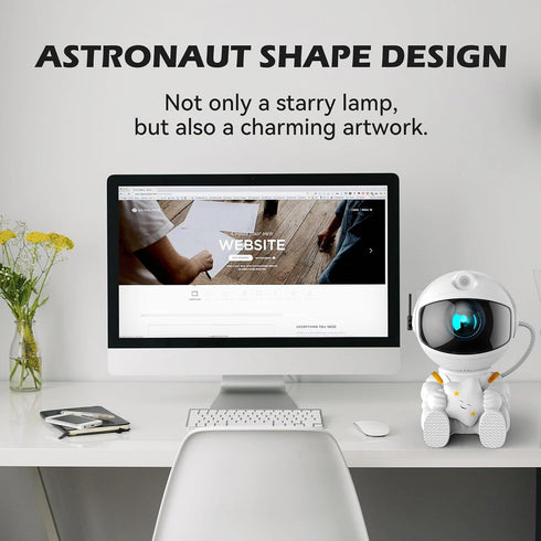 FSSQBFLC Astronaut Galaxy Projector, Star Projector Galaxy Light, Night Light for Kids, Nebula Ceiling LED Lamp, Room