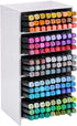 SANFURNEY 5 Slots Marker Pen Organizer Holder, Art Marker Rack for Desktop, Home, Classroom, Office Storage