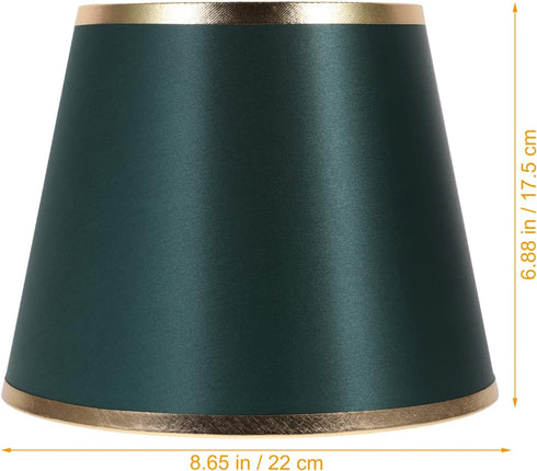 OSALADI Lamps Shades Medium Drum Lamp Shade Fabric Clip On Light Cover Replacement for Table and Floor Light Dark Green