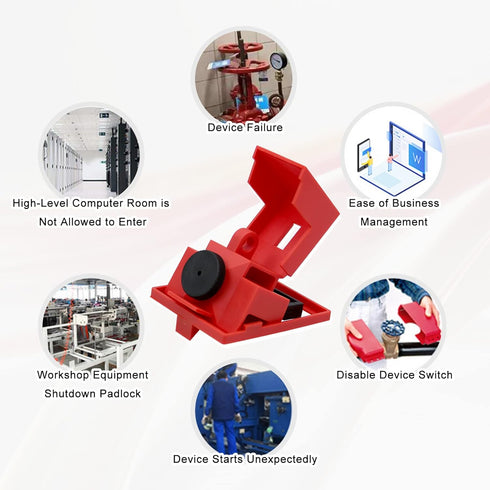 Circuit Breaker Lockout Device for 480/600 Clamp-on Electrical Single Pole Breaker (3Pcs)
