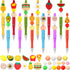 Ctosree 12 Pcs Beadable Pens Kit, Silicone Focal Beads for DIY Cute Animals Bead Pens for School Supplies