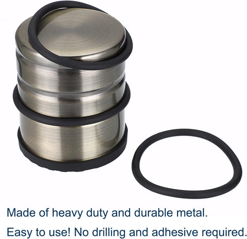 Sumnacon Heavy Duty Floor Door Stopper, No Drill Stainless Steel Door Stop with Anti-skid Rubber for Home Office