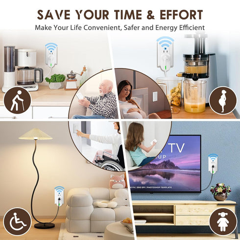 K KASONIC Wireless Remote Control Outlet, Indoor Remote Light Switch for Plug in Lamp, 100 Feet Away