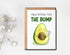 NALSDesigns Birthday From The Bump Card - Kawaii Avocado Card - Newborn Greeting Card - New Parents Announcement Card