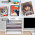 EMERIT Wood Desk Paper Organizer, Adjustable Storage Shelves, Office Letter Tray File Sorter