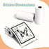 T02/T02Pro/Q02E/M02X/Y02C/Q02 2 50mm x3.5m, 3 Phomemo Sticker Paper- for Mini Printer, White Thermal Sticker for Study
