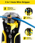 4 (24-14AWG) YUZES Automatic Wire Stripper and Crimping Tool Kit for Heat Shrink, Insulated Terminals, Open Barrel