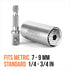 7-19mm Set, Set, RAK Super Universal Socket Tool, Universal Socket Wrench Gator Grip with Power Drill Adapter