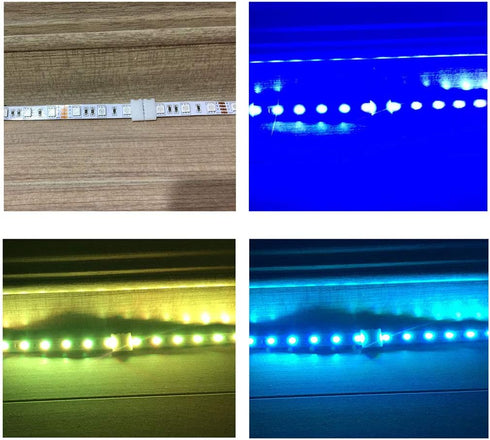 10pcs 4 10mm 5050 RGB LED Strip Connector Pin LED Tape Connector LED Ribbon Quick Connector LED Rope Clip Connector