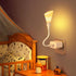JINPIAOPIAO Flexible Goosenecks USB LED Desk Lamp with Adjustable Warm White Lights for Bedroom Reading Nightlight Dorm