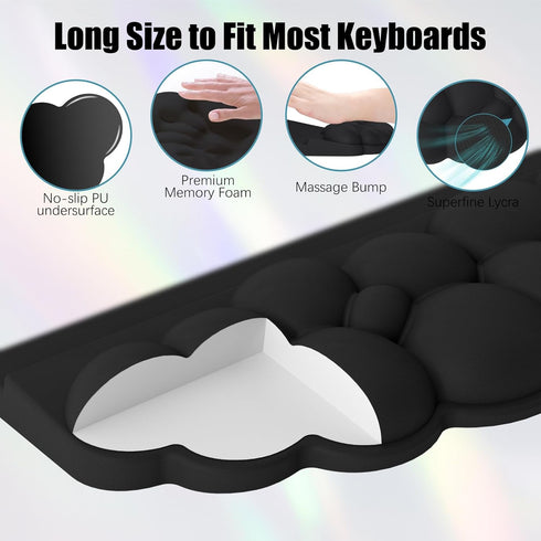 Set Ergonomic Wrist Rest for Keyboard and Mouse, Soft Memory Foam Cloud Keyboard Stand Pad with Wrist Rest