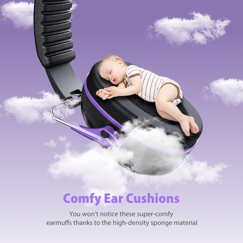 Dr.meter Hearing Protection Ear Muffs, 28dB Noise Reduction Safety Earmuffs with Adjustable Headband, Storage Bag
