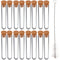 100pcs Glass Test Tubes with Cork Stoppers, Clear Hard Tubes for Scientific Experiments with Brushes