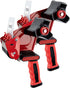 Restaurantware RW Base 3 Inch Tape Dispenser Gun 1 Heavy-Duty Tape Dispenser - With Rubber Handle Tension Knob Adjustment Red Iron Handheld Tape Dispenser For Carton Sealing