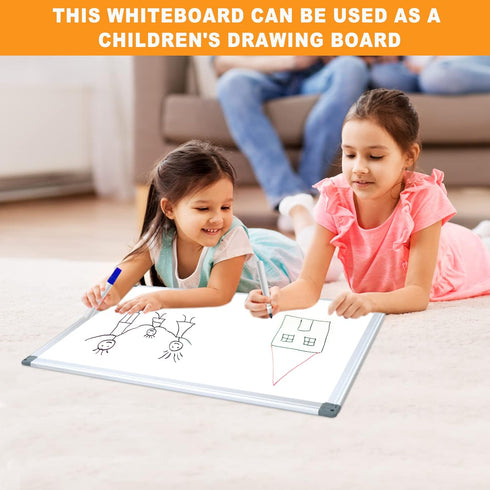 H-Qprobd White Board Dry Erase, 24x18 (2pcs), Magnetic Boards for Office, Classroom, Home, Includes Markers, Magnets