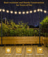 Sprimden 10FT String Light Poles for Outdoor Decor, Sturdy Light Pole with Hard Ground Base, Adjustable Metal Posts