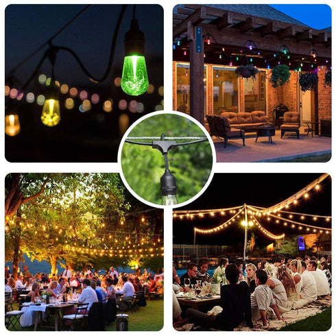 Globe String Light Suspension Kit, Outdoor Light Guide Wire, 150ft Transparent PVC and 304 Stainless Steel Wire Cable