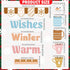 Boho Winter Bulletin Board Decorations, Hot Cocoa Cutouts for Christmas Classroom Decor