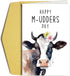 Oamiolek Funny Mother's Day Card for Her, Cute Dairy Cow Mother's Day Card,